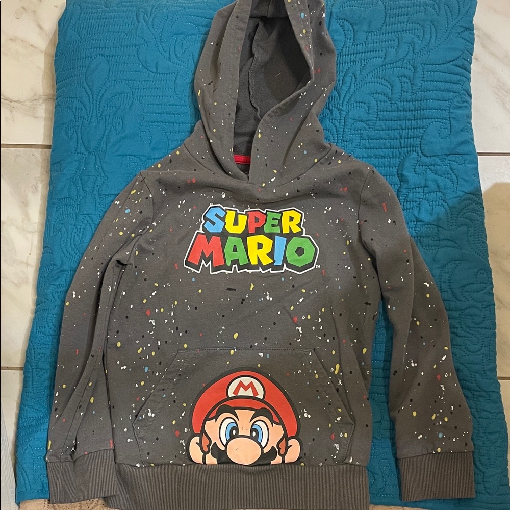 Jumping Beans Gray Super Mario Kids Hoodie